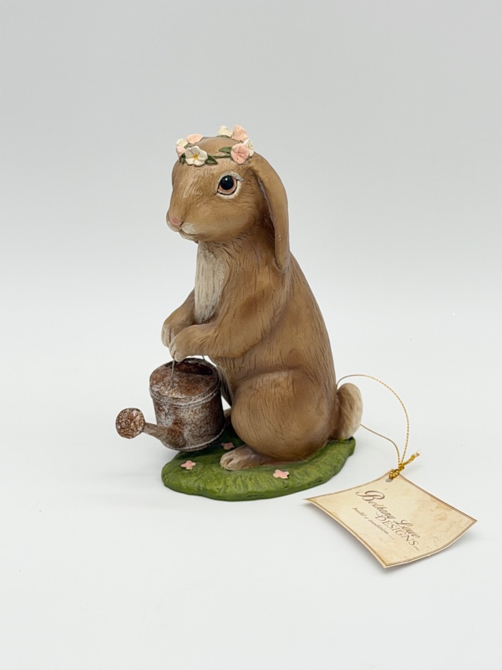 Bethany Lowe Flora Bunny With Watering Can Spring Easter Retired New